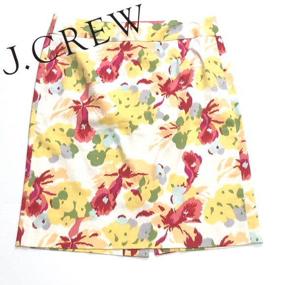 J. Crew Dresses & Skirts - J. Crew stretch floral pattern skirt